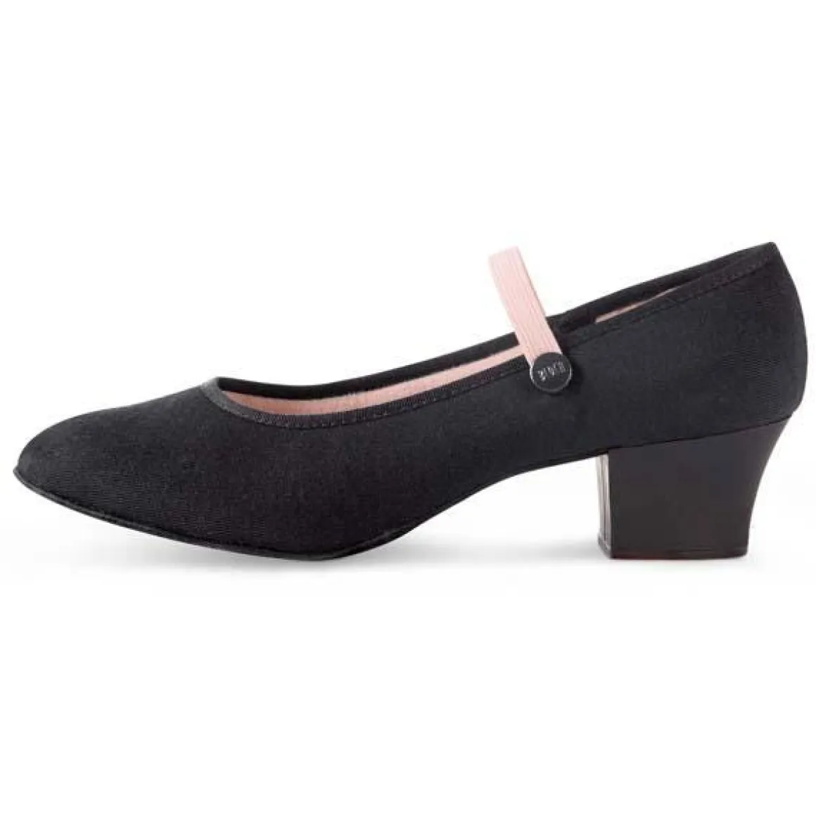 Bloch Tempo Cuban Heel Canvas Character Shoe Black
