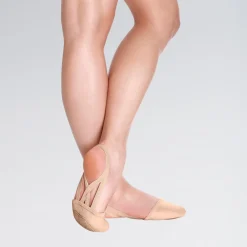 So Danca Leather Half Sole Shoe with Double Elastics