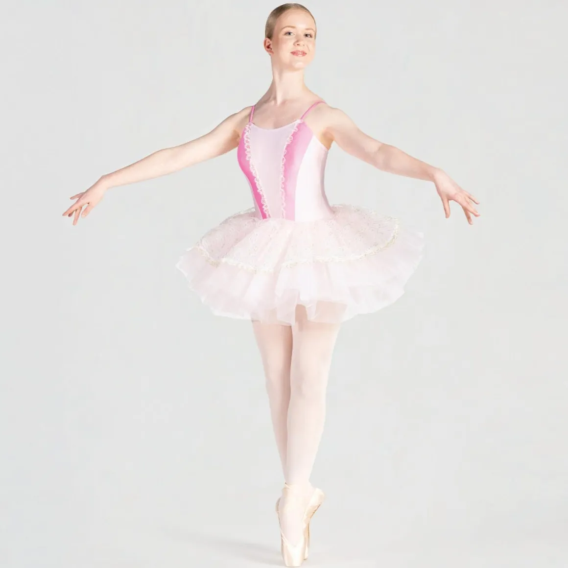 1st Position Colour Block Tutu with Lace Detail
