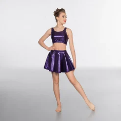 1st Position Metallic Circular Skirt Purple