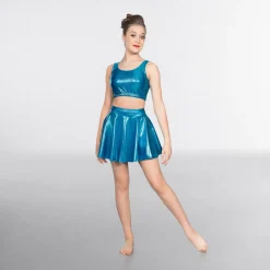 1st Position Metallic Circular Skirt Turquoise