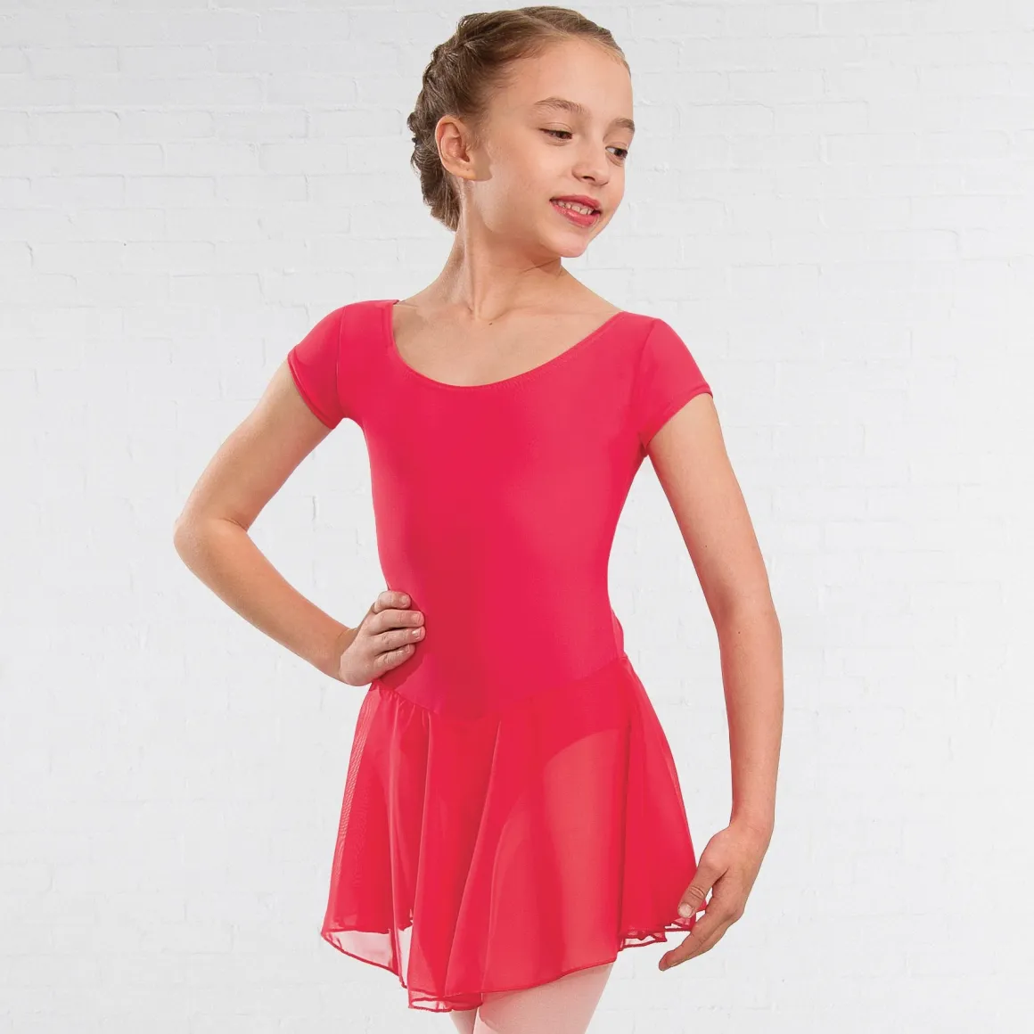 1st Position Milly Voile Skirted Cap Sleeve Leotard