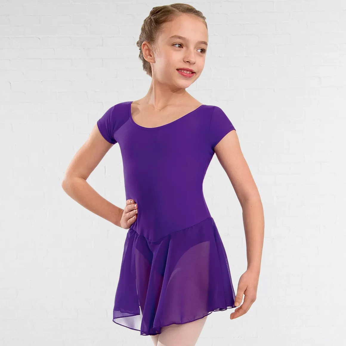 1st Position Milly Voile Skirted Cap Sleeve Leotard