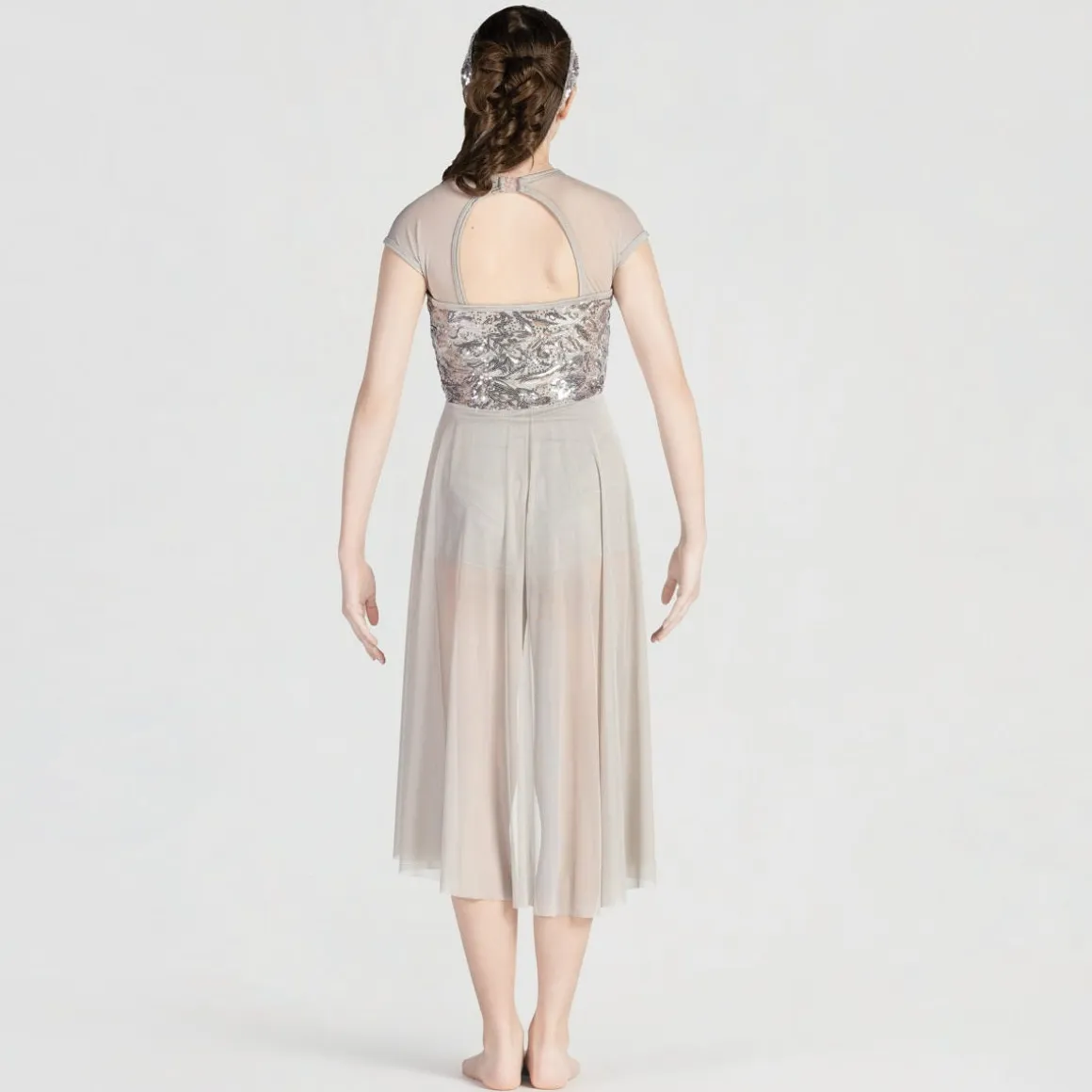 1st Position Sequin Lyrical Unitard with Open Front Skirt
