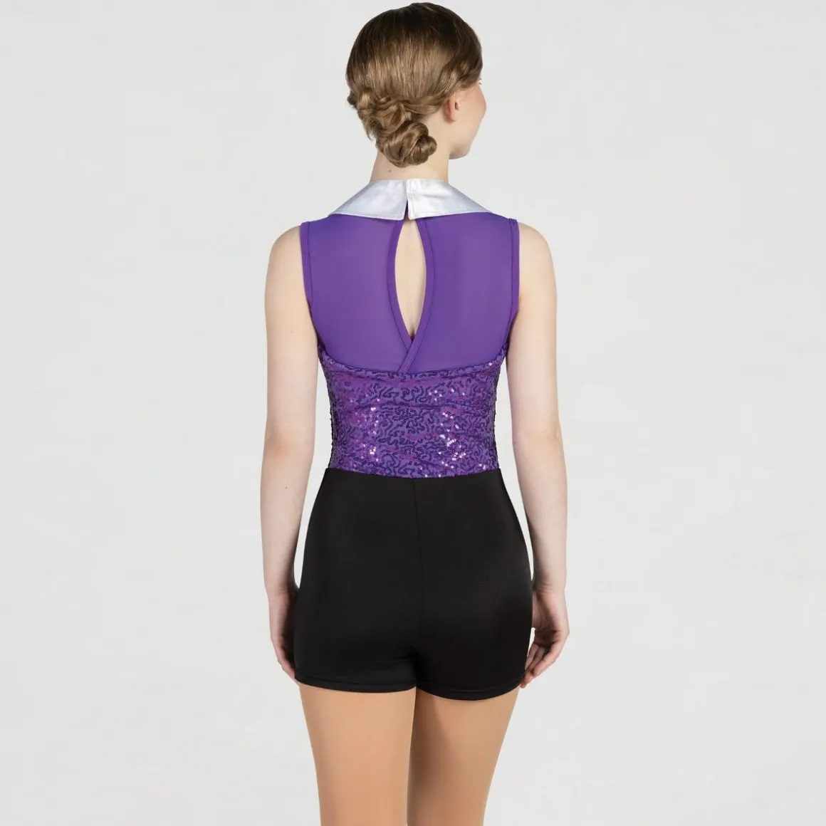 1st Position Sequin Mesh Topped Showbiz Unitard